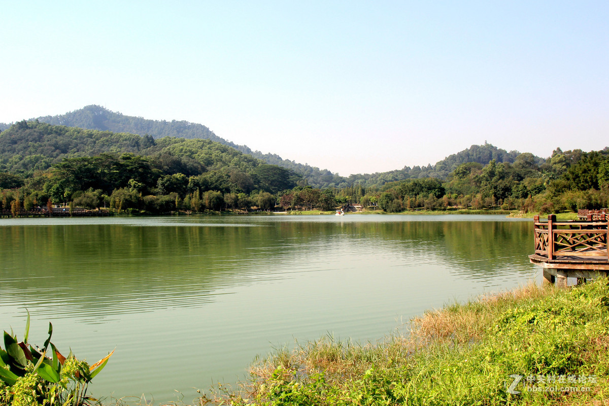 番禺大夫山森林公园冬日的湖光山色