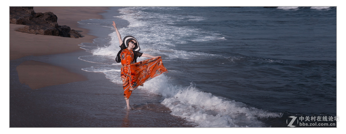 宽银幕画幅的带景人像