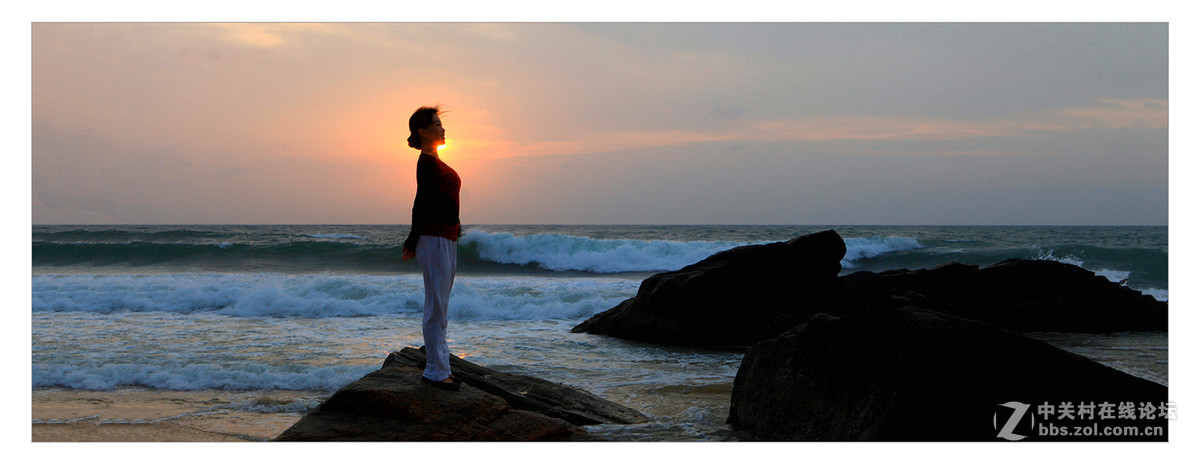 宽银幕画幅的带景人像