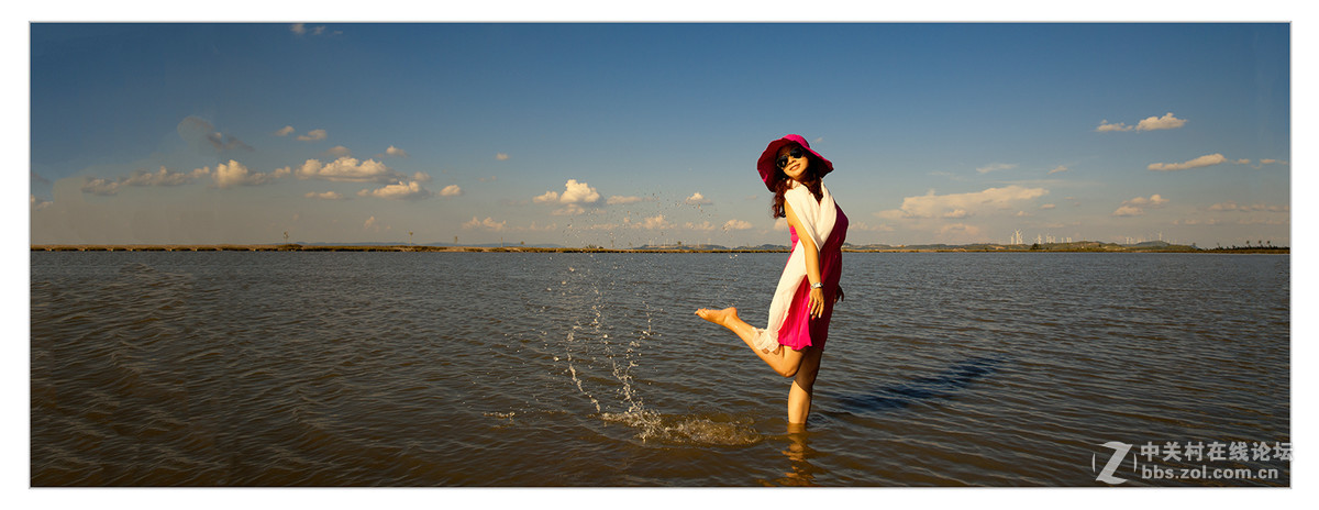 宽银幕画幅的带景人像