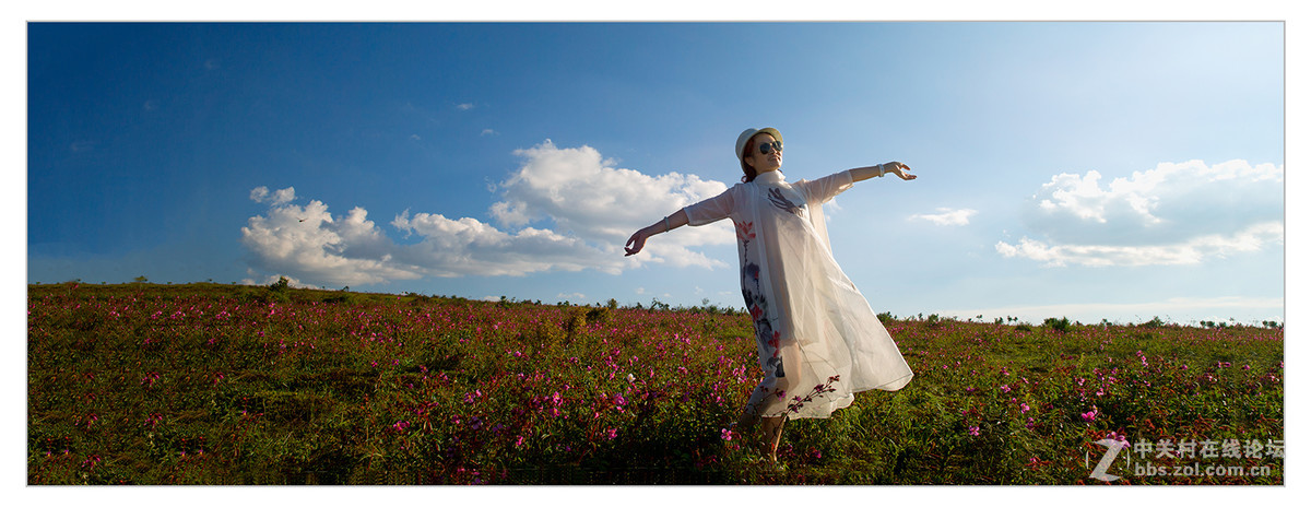 宽银幕画幅的带景人像