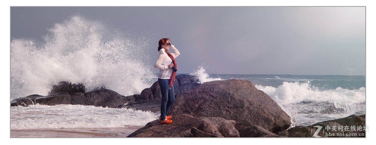 宽银幕画幅的带景人像