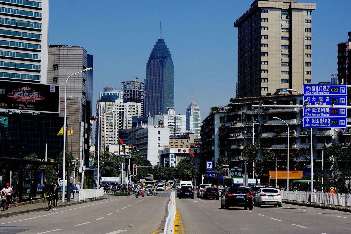 武汉印象繁华闹市街景一组