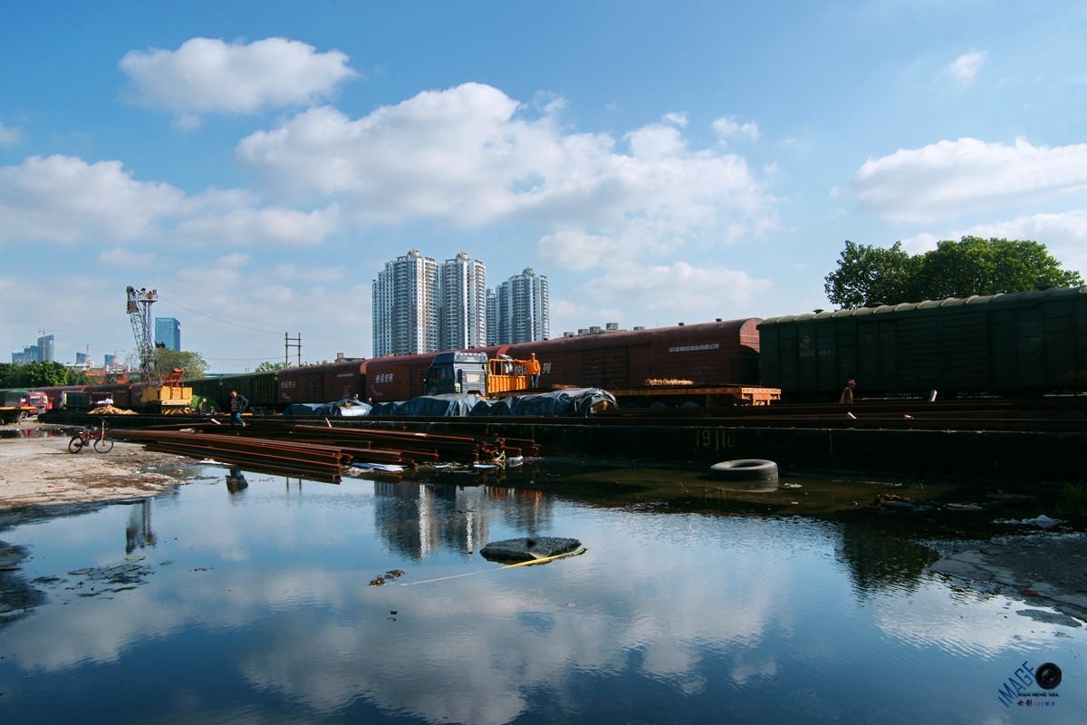 一组石围塘码头隔岸随拍景色