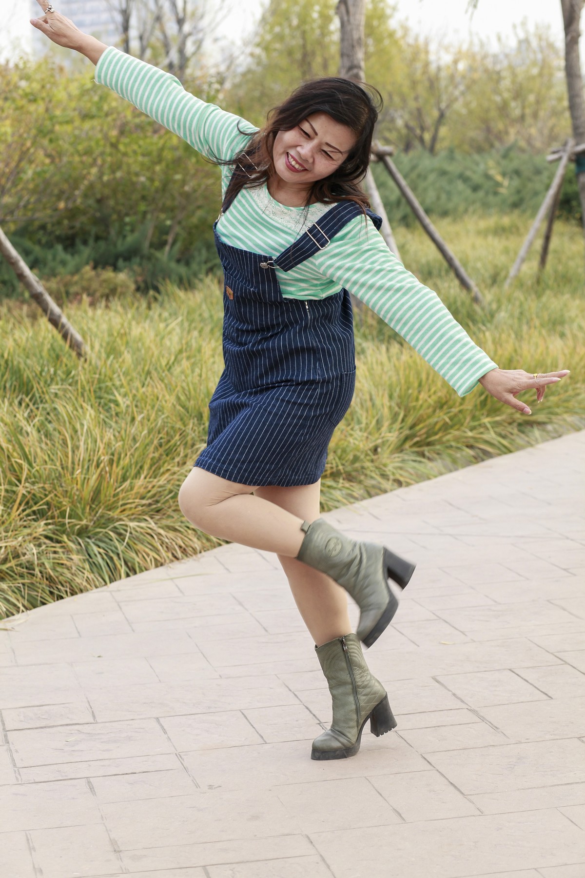 天津水上公园拍人像