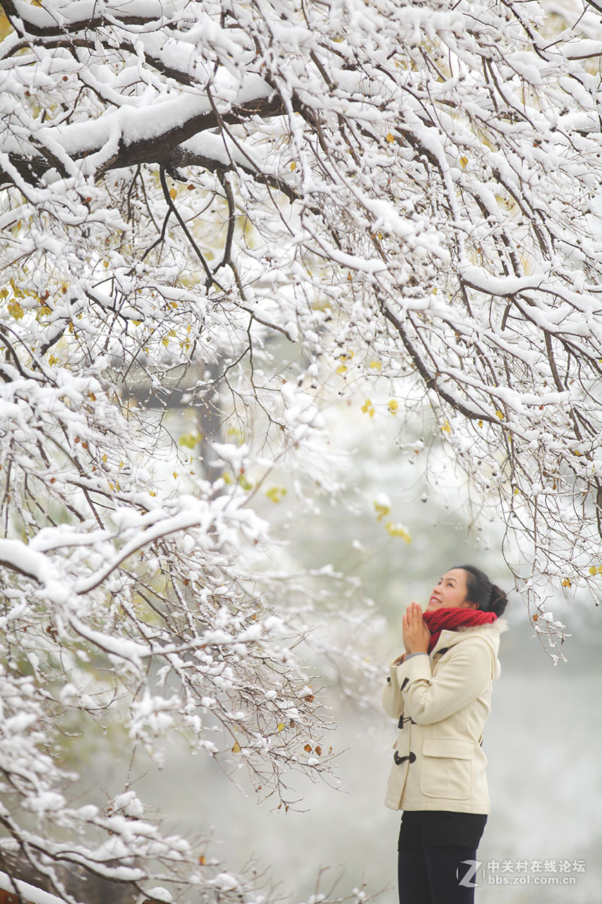 云龙公园雪景人像