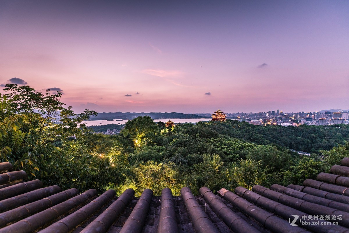 西湖长桥，城隍阁，保叔塔，断桥，珠海渔女