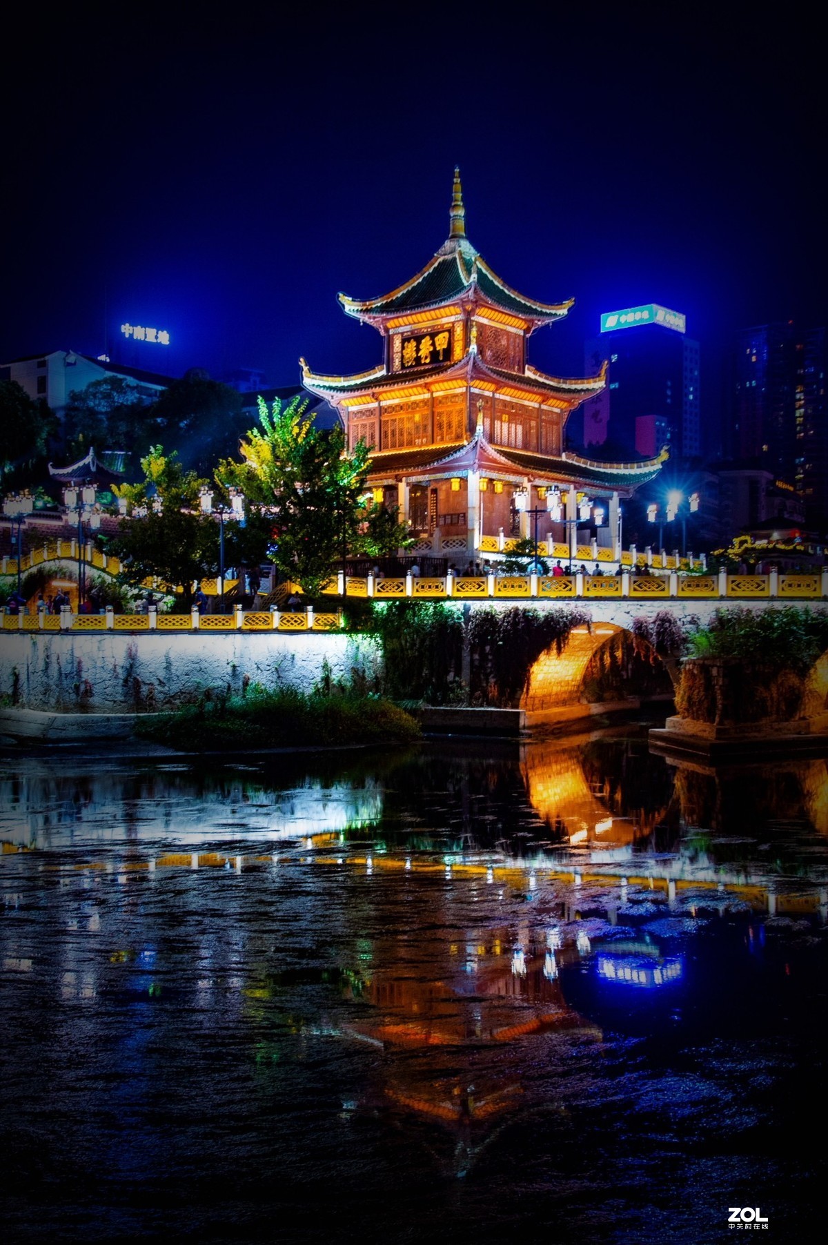 贵阳甲秀楼灯光夜景拍摄续