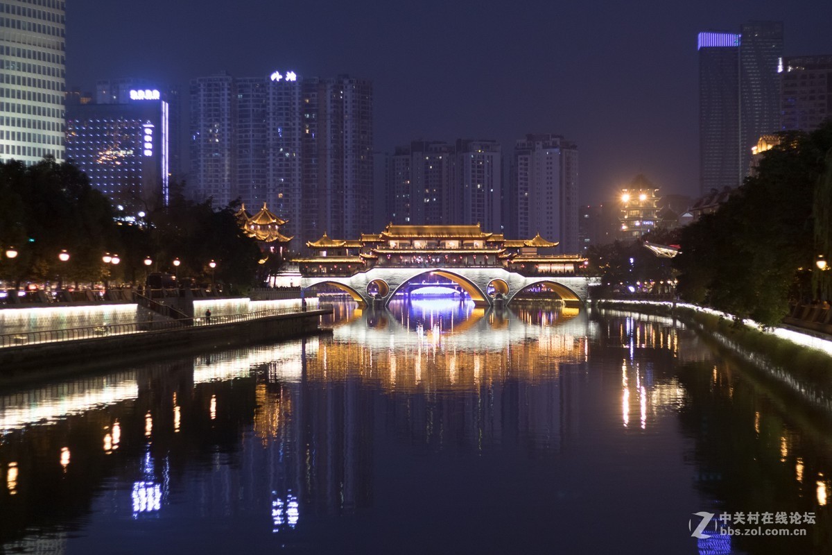 成都锦江夜景(合江亭)