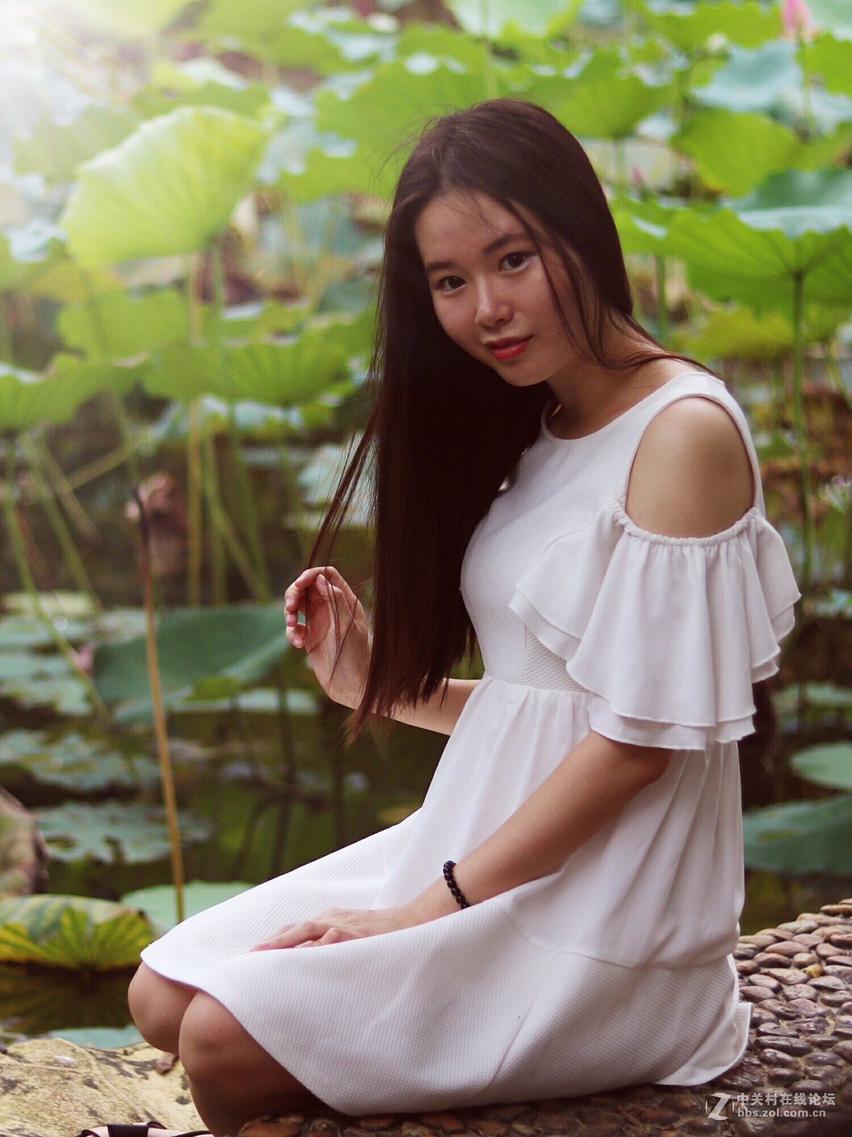 肇庆仙女湖荷花人像