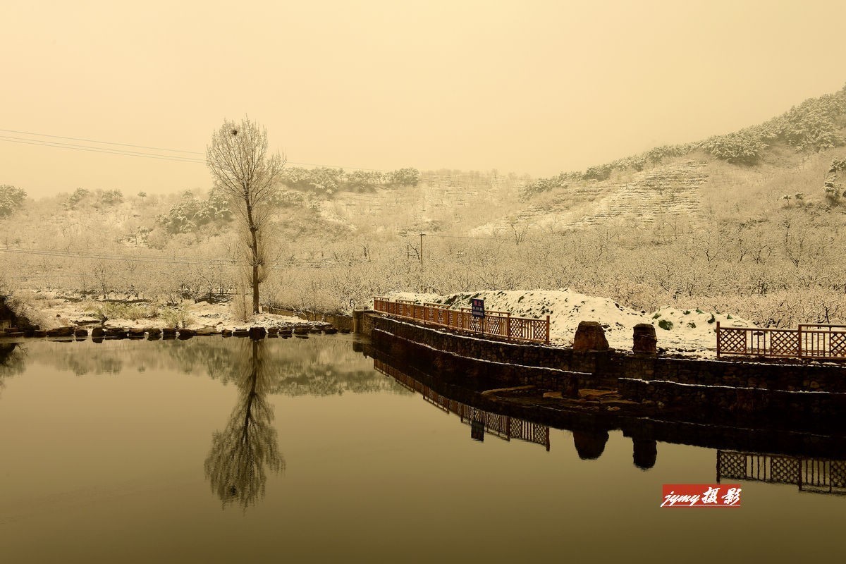 清明时节雨雪纷纷、大地到处银装素裹、尽显美景妖娆——拍摄于2018年4月5日清明节