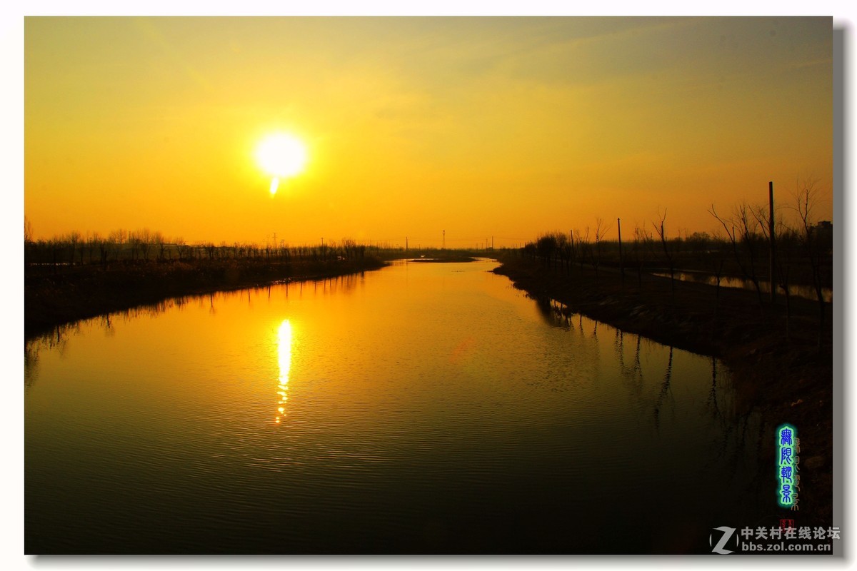 安国湿地夕阳