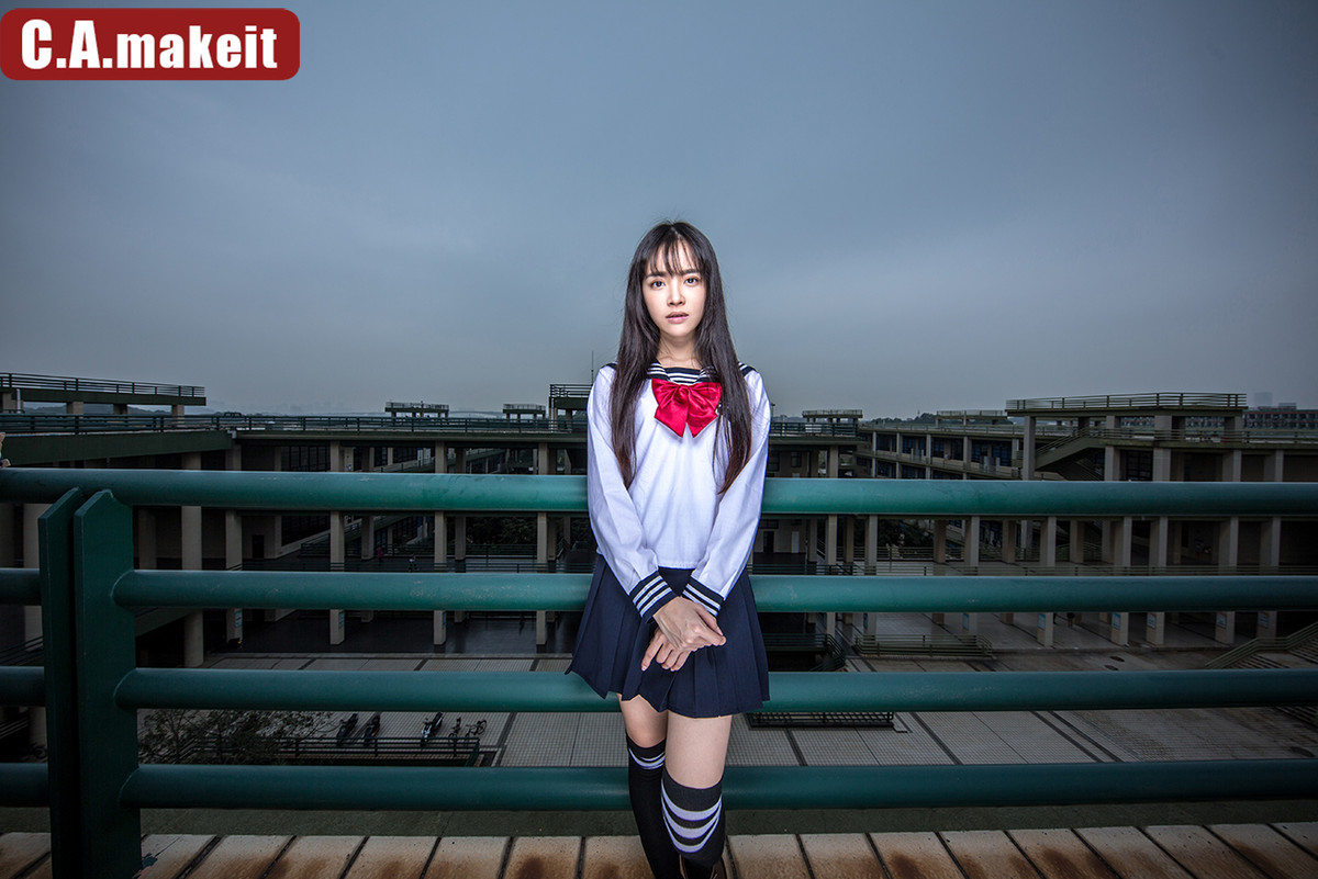 《同一天空下III——蔚蓝幻想》——广角JK外拍灯人像