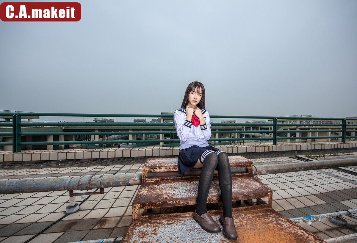 《同一天空下III——蔚蓝幻想》——广角JK外拍灯人像