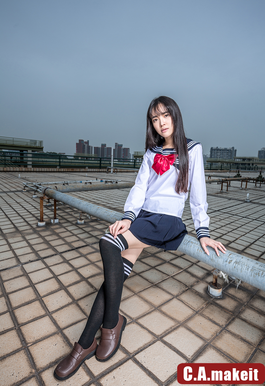 《同一天空下III——蔚蓝幻想》——广角JK外拍灯人像