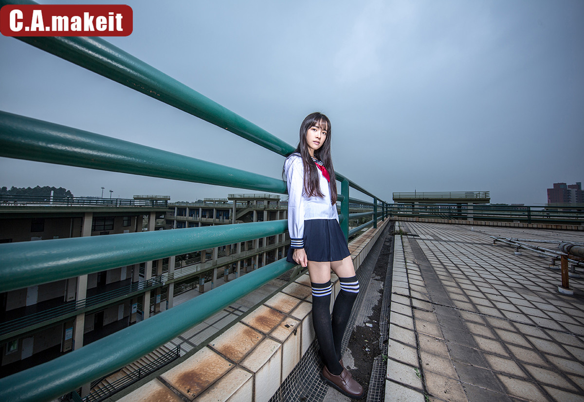 《同一天空下III——蔚蓝幻想》——广角JK外拍灯人像