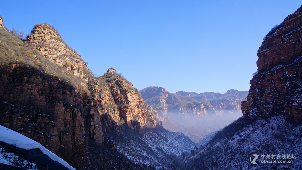 河北邢台九龙峡雪后景色