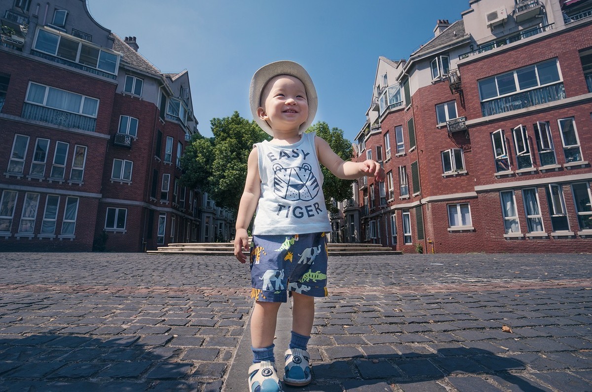 携新拍亲子照一组拜见好友 淮上秋山  祝国庆快乐