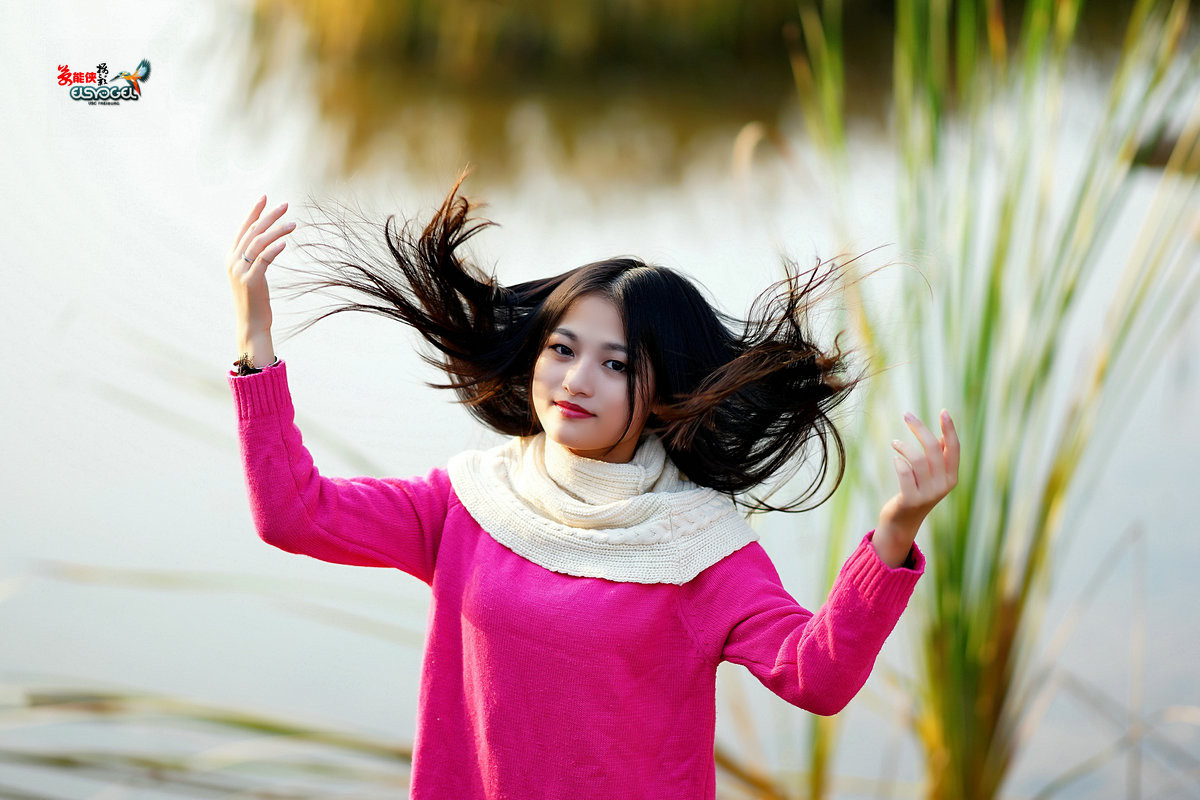 冬日湖边少女嘉莉