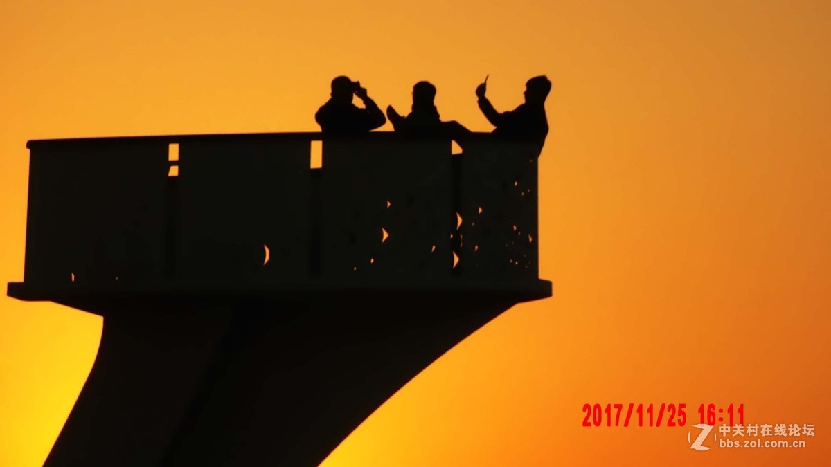 AZ901瞭望塔日落剪影抓拍