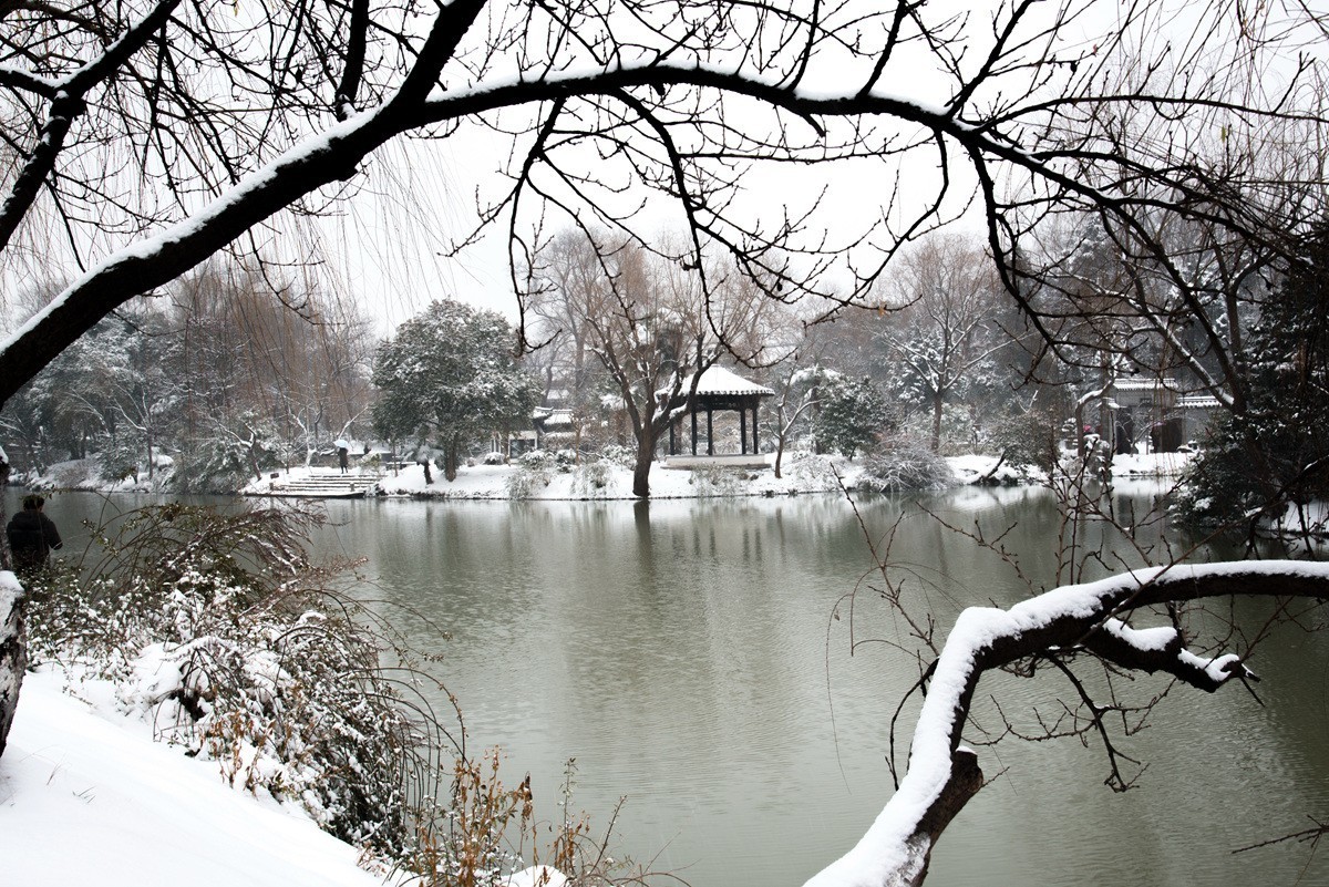 扬州五亭桥雪景图片素材-编号33182958-图行天下