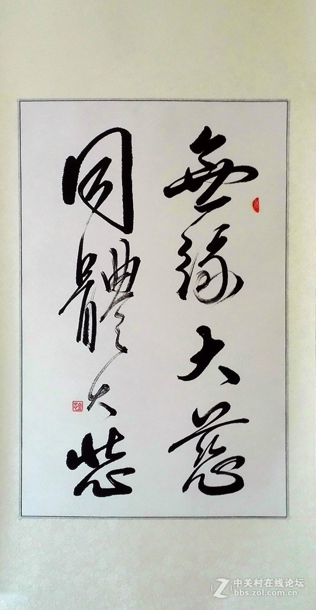 张立忠老师书法欣赏《无缘大慈同体大悲》