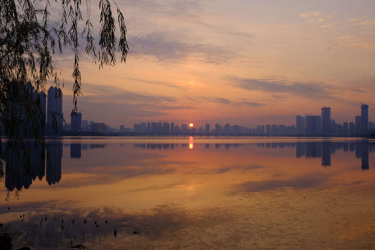 下班途中的沙湖