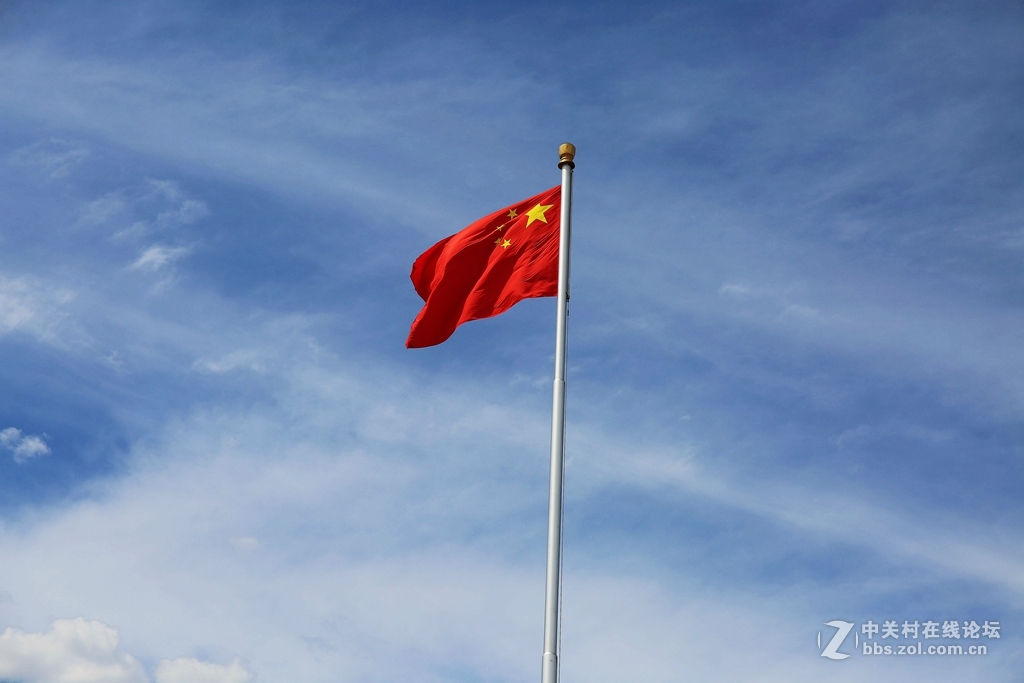 五星红旗与华表-中关村在线摄影论坛