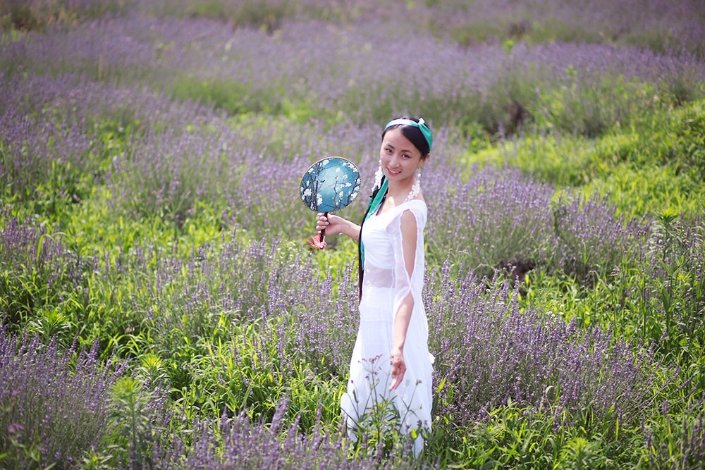 薰衣草花田人像1