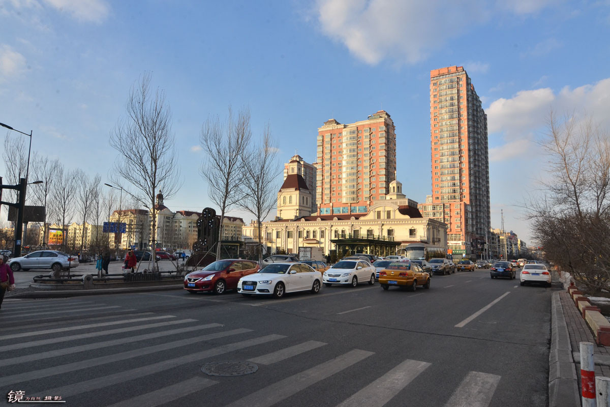 哈尔滨学府路上的景色2016314