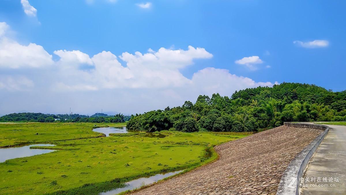 石角北江大堤观景点图片