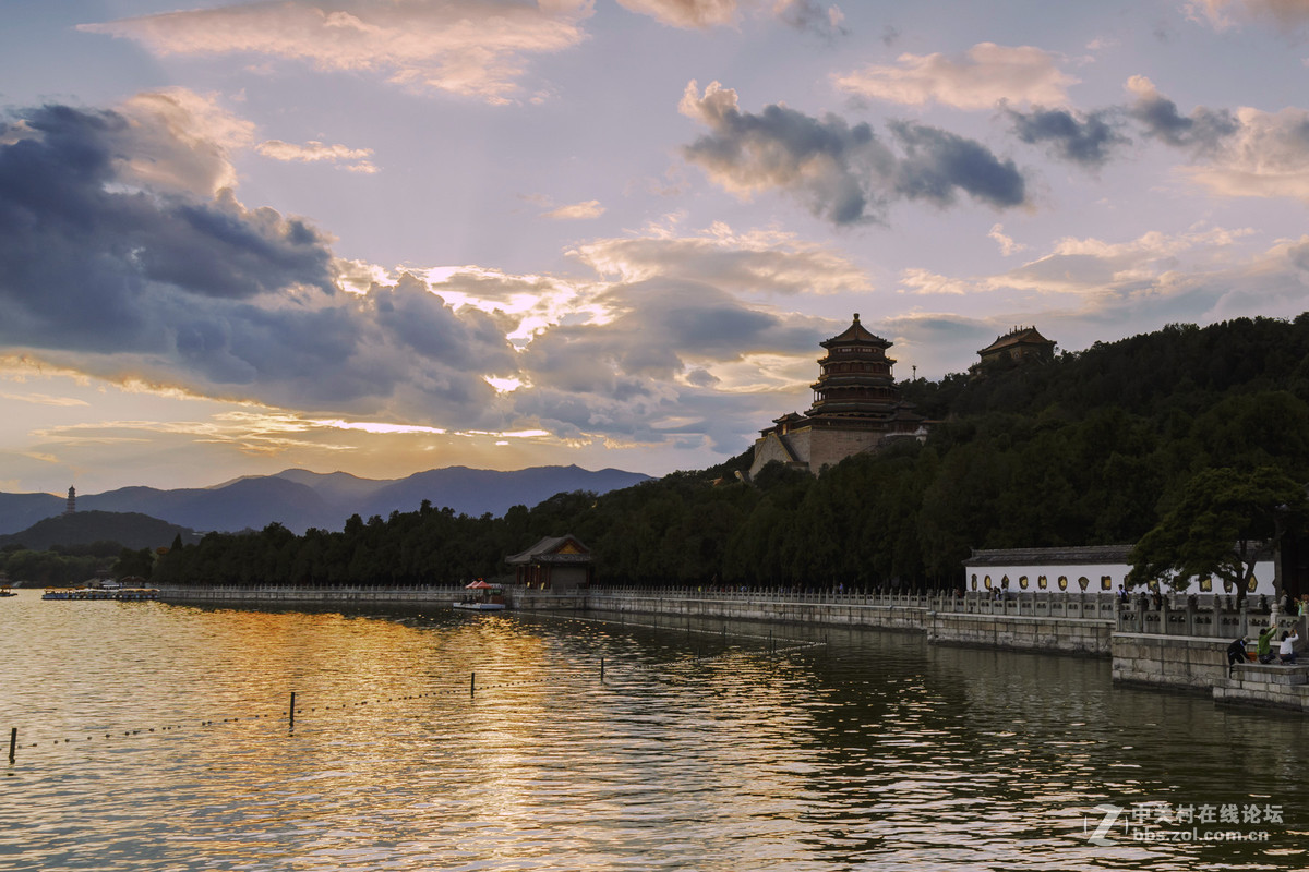 颐和园的落日