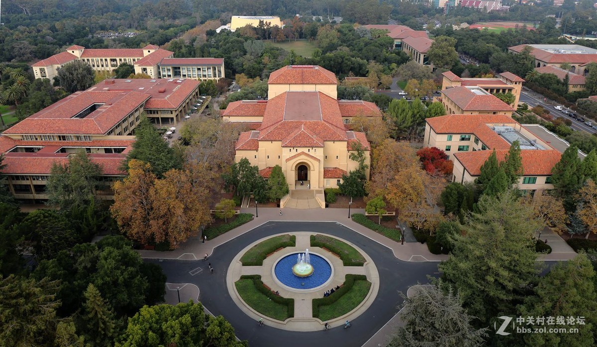 斯坦福大学胡佛塔上拍大学全景1美之旅221