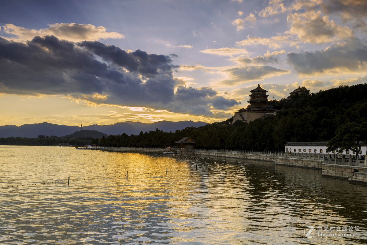 颐和园的落日