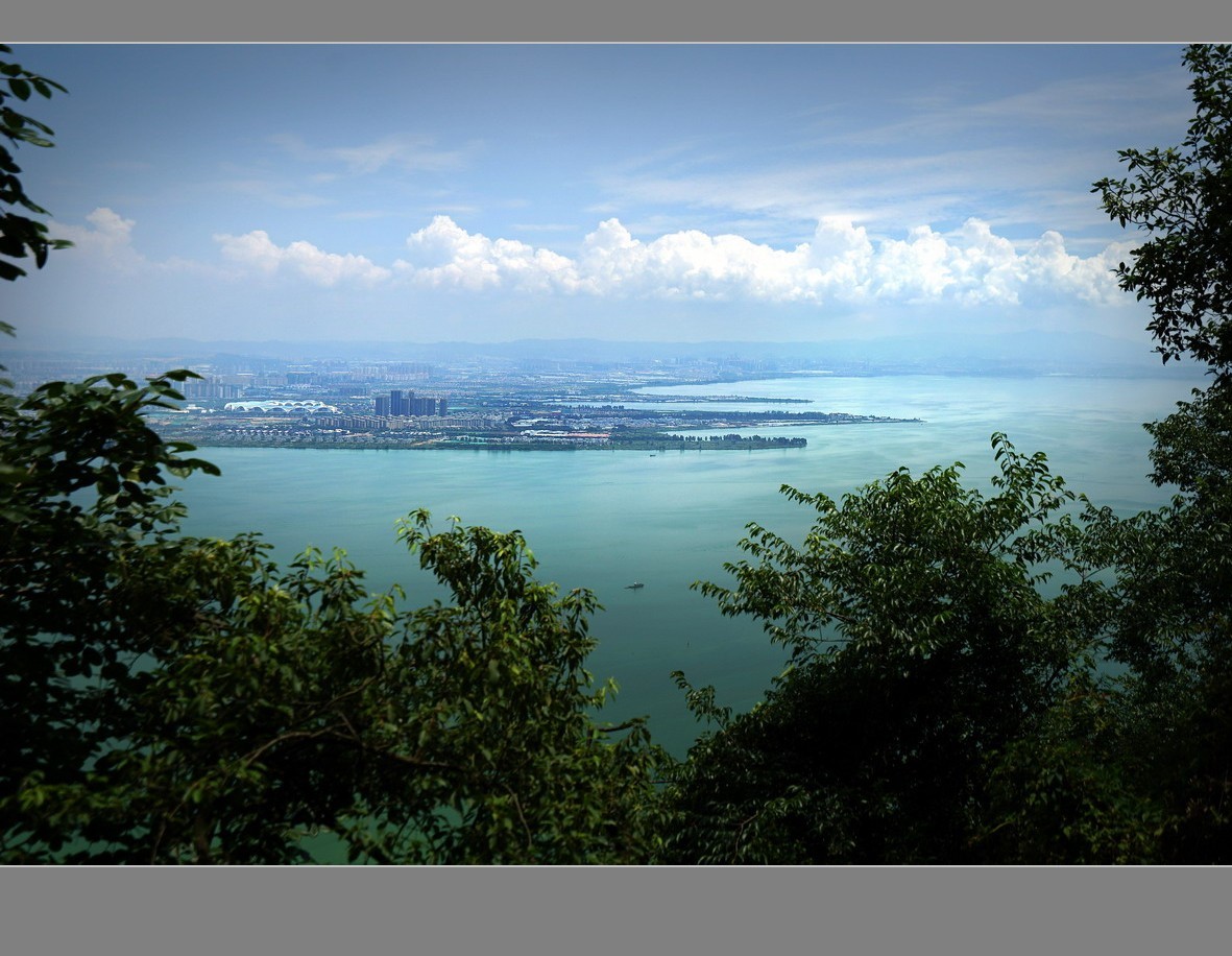 鸟瞰昆明滇池9p