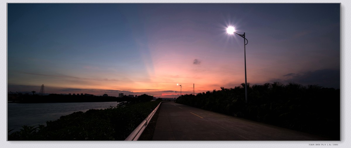 江门潮莲岛的夕阳