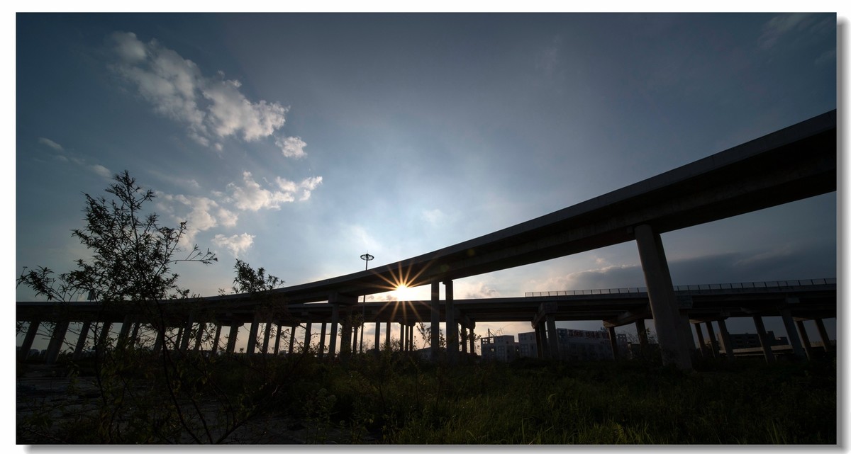 江门潮莲岛的夕阳