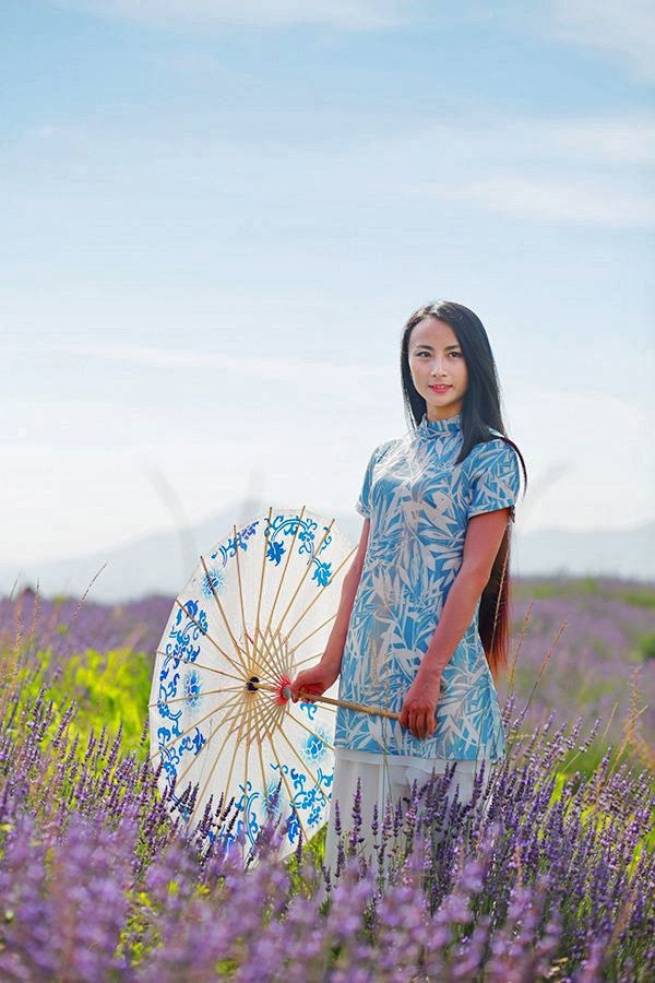 薰衣草花田人像2