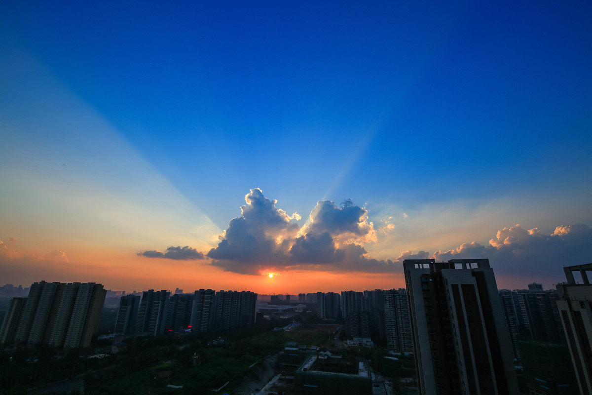 佳能5D3-超广下的成都夕阳，夜景，车流。。。