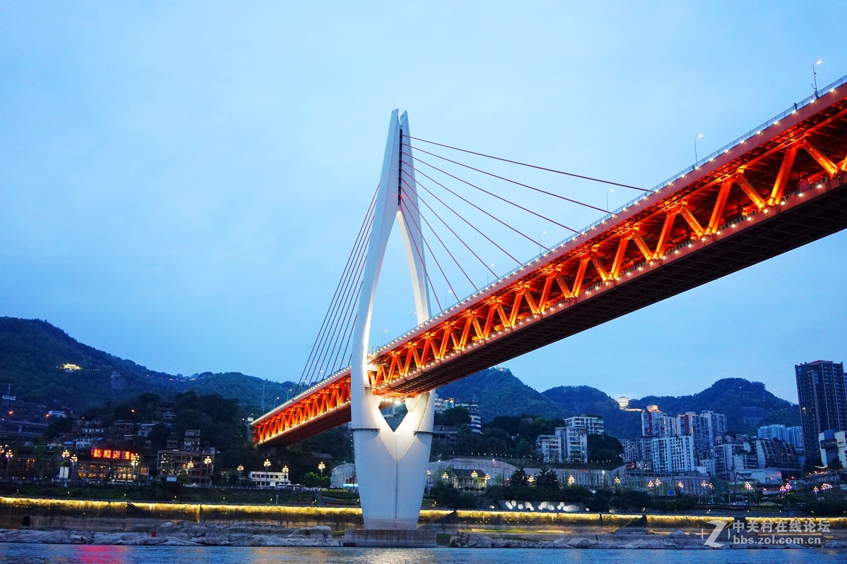 春意重庆两江夜景