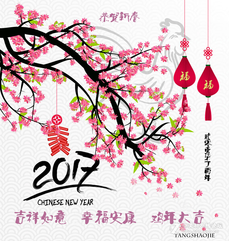 雄鸡唱韵  大地回春   恭祝各位新春大吉！！！给大家拜年了！！！