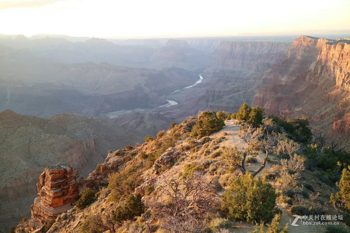 美国大峡谷壮丽的日落
