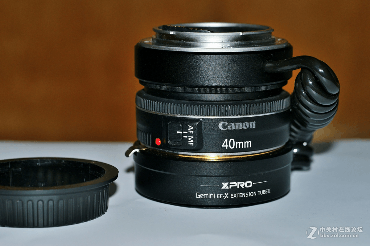 在xpro双子星配合下实现佳能40mm f2.8 倒接试拍