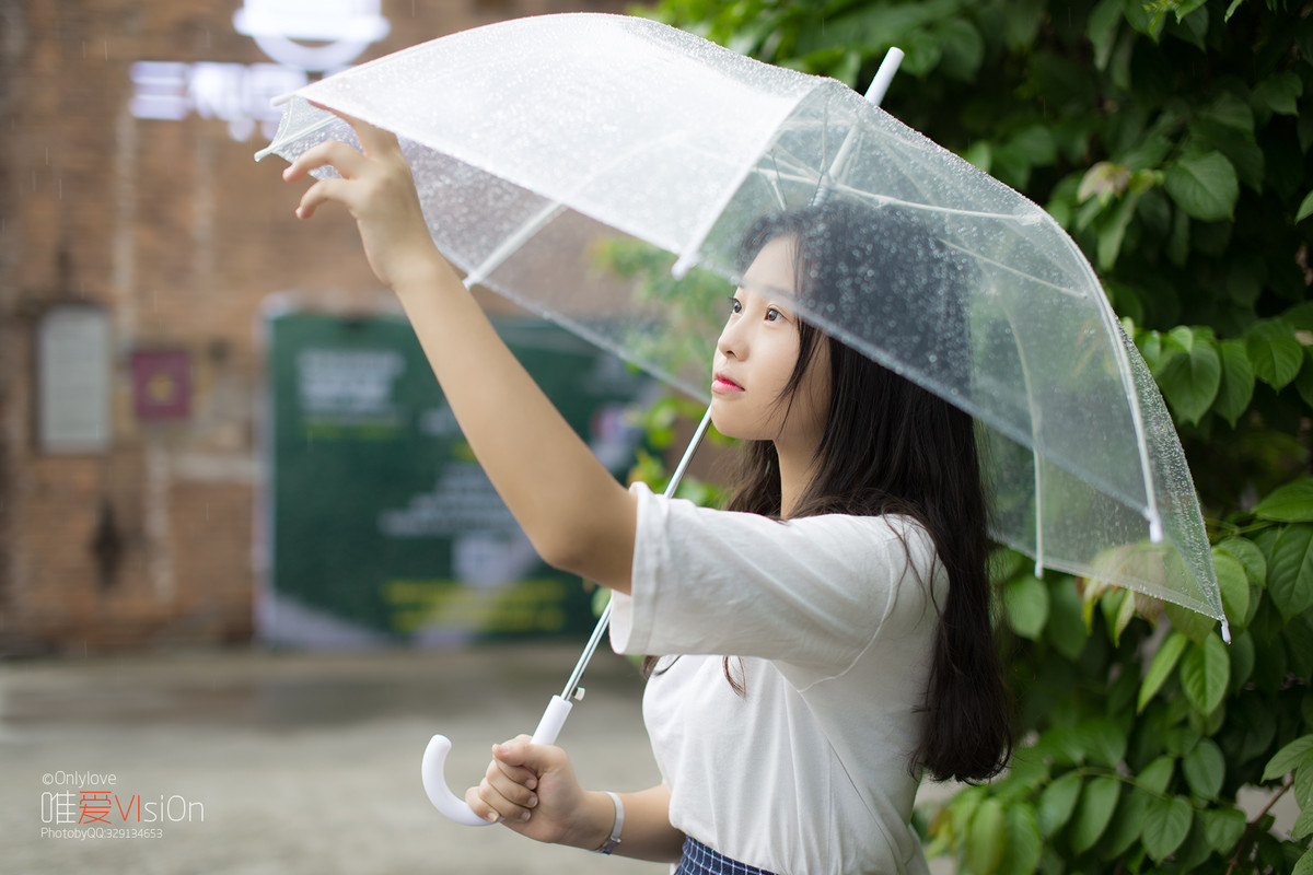 撐傘的女孩說過要一起去淋漓