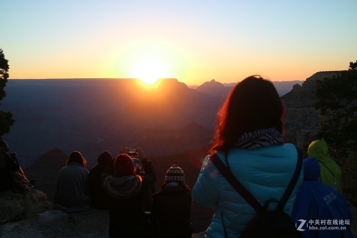 美国大峡谷壮丽的日落