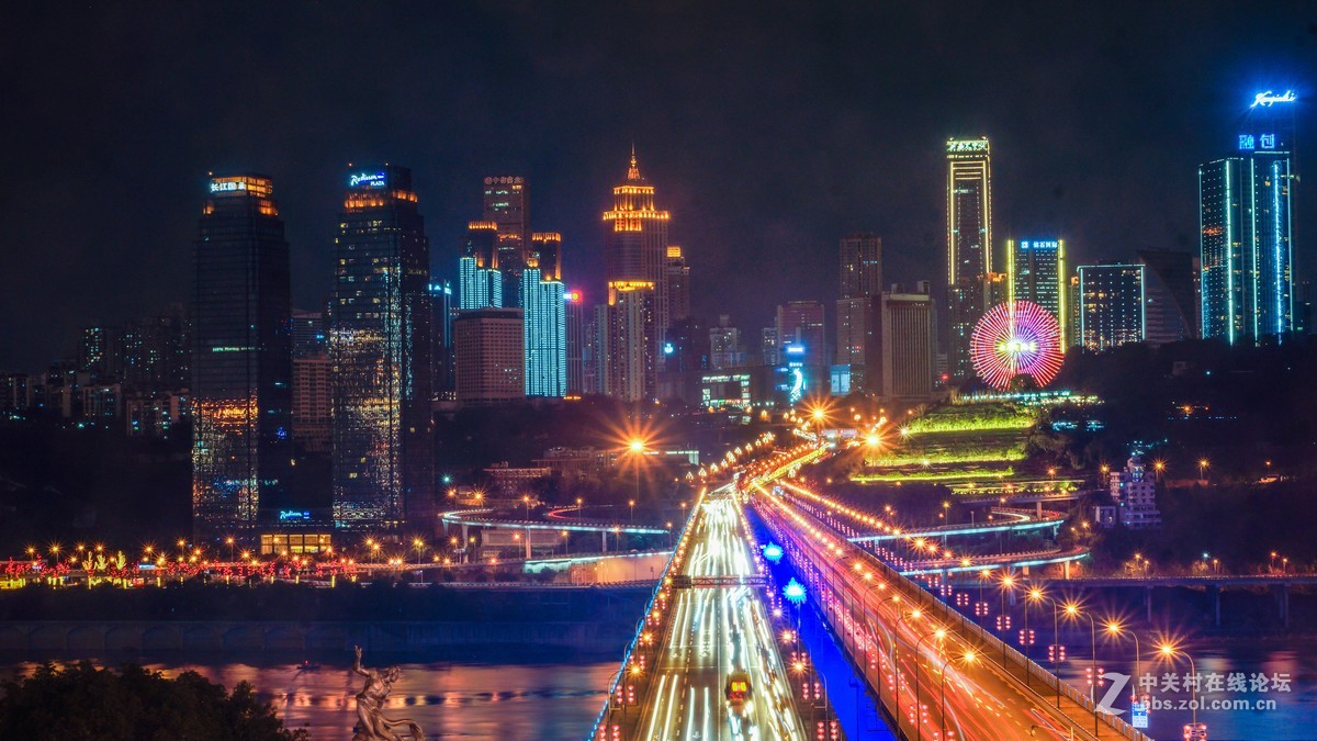 重庆石板坡长江大桥夜景