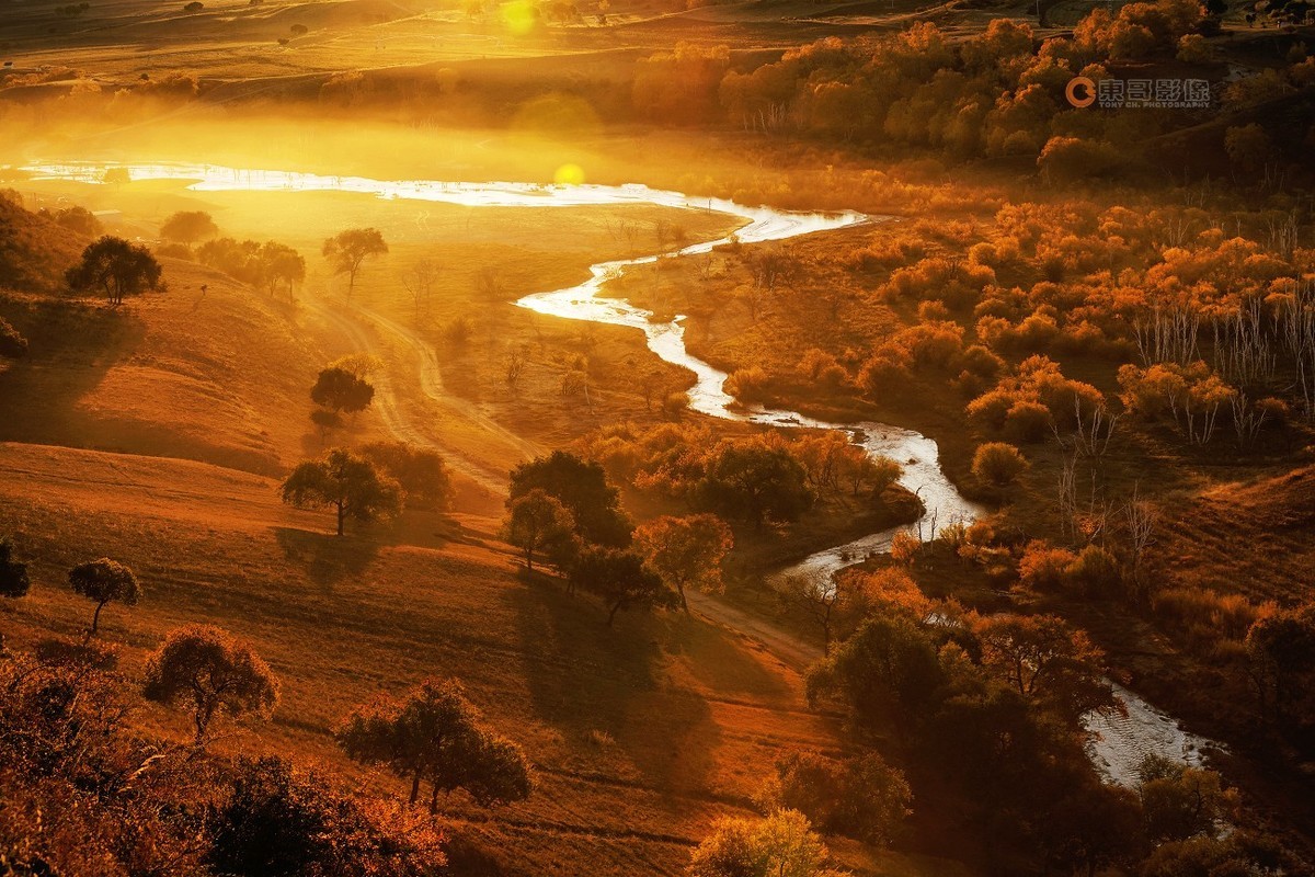 #ZOL月赛晒秋# 透风沟晨曦秋映