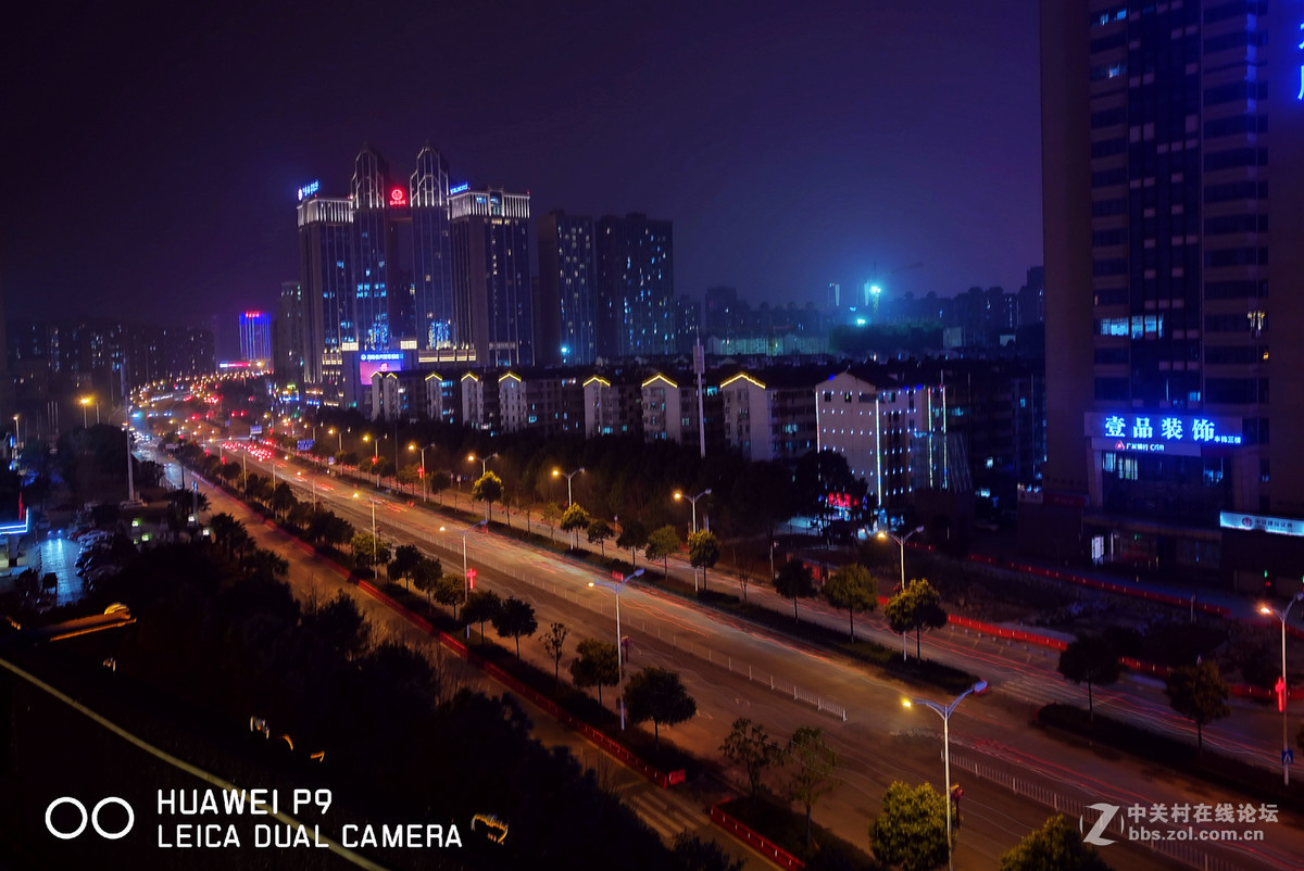【随拍】城市之夜——自拍杆三脚架两用架初试华为p9双摄夜景