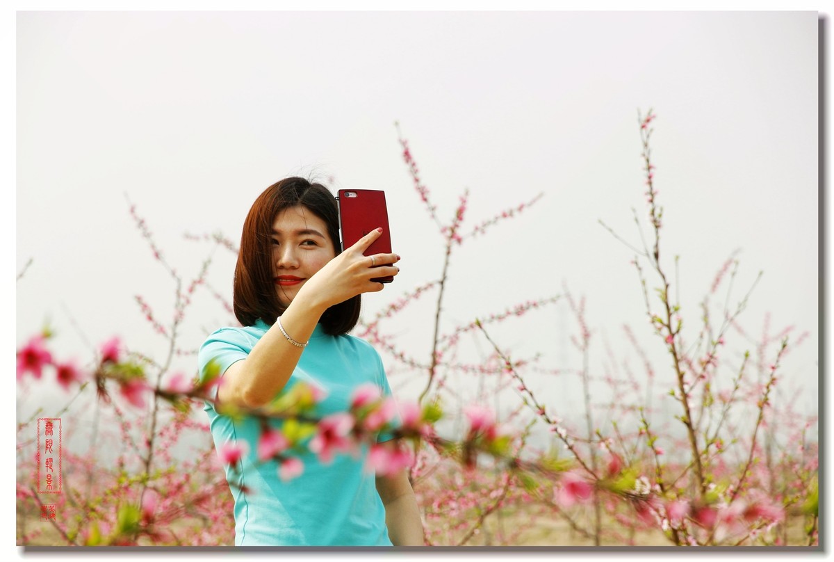 #佳能迷你单反EOS 200D-轻装绘青#大屯桃花人像