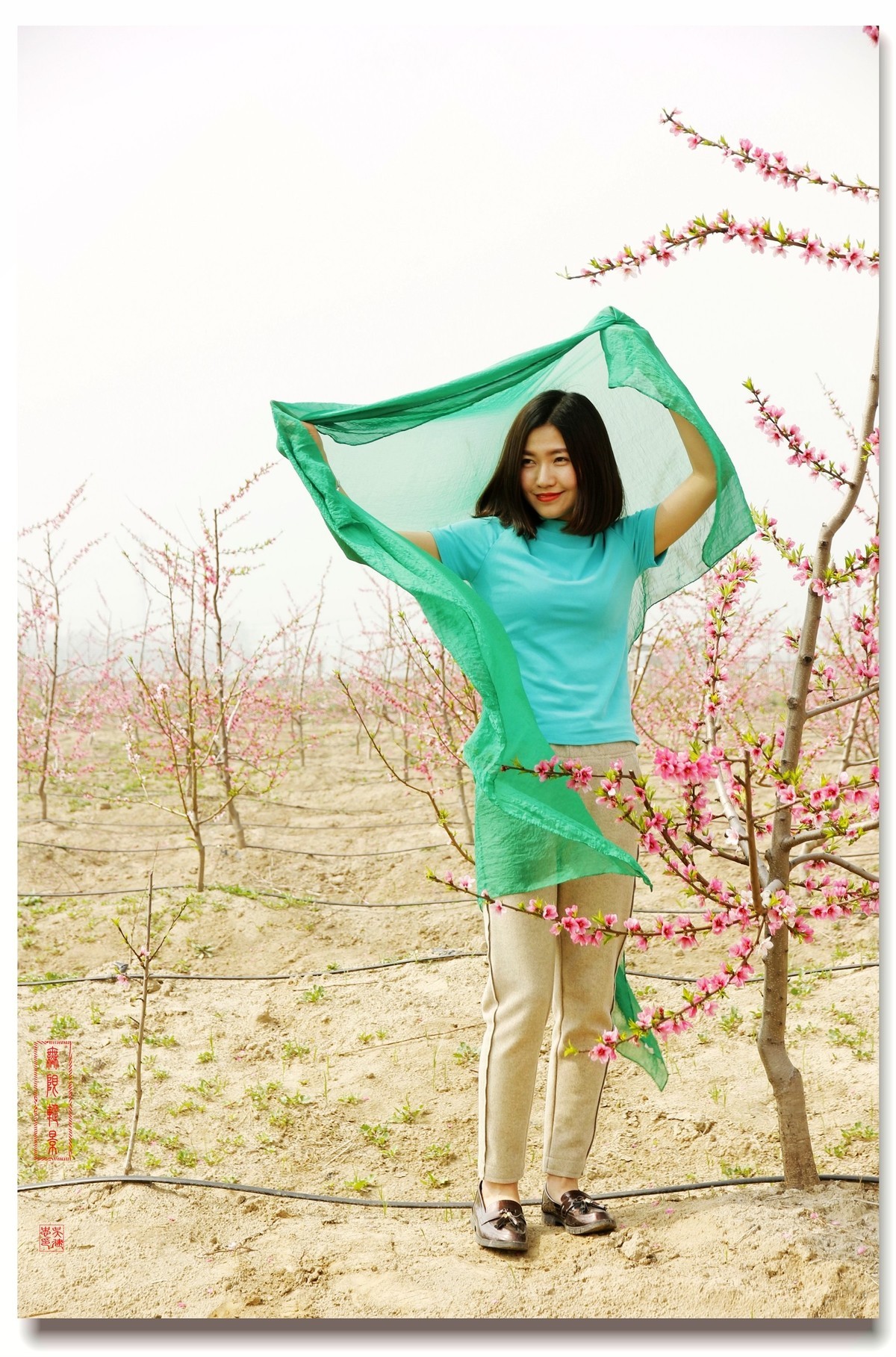 #佳能迷你单反EOS 200D-轻装绘青#大屯桃花人像